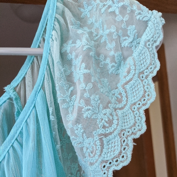 Teal spring dress - Picture 4 of 5